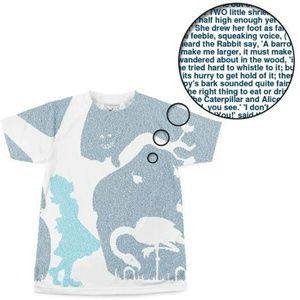 NWOT Lithographs Alice in wonderland tee